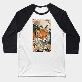 Orange Fox Baseball T-Shirt